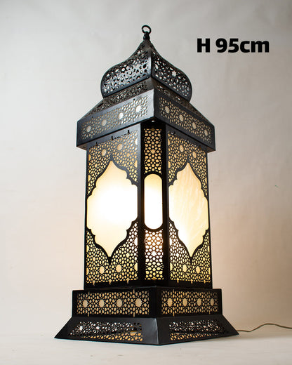 Ramadan Lantern, 1 Light, Metal, 95×33cm - Black
