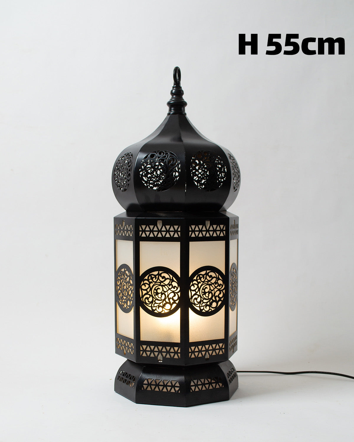 Ramadan Lantern, 1 Light, Metal, 55×22cm - Black