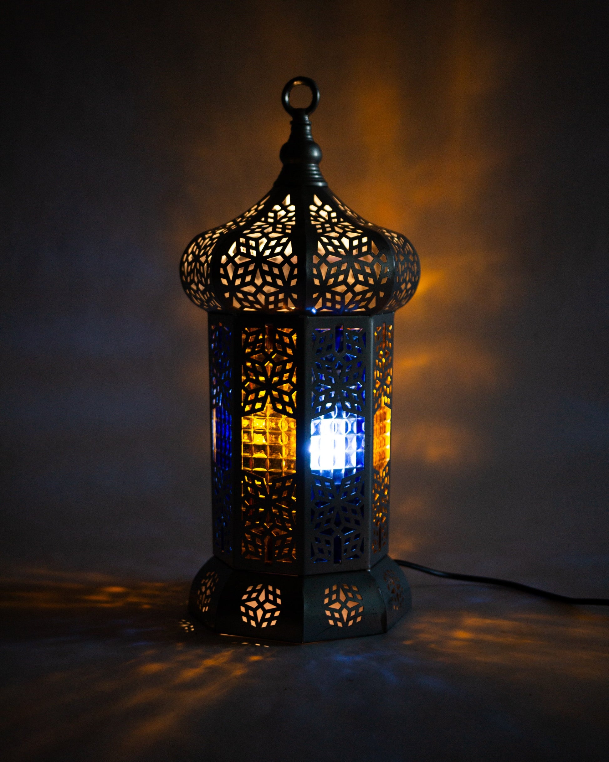 Ramadan Lantern, 1 Light, Metal, 55×32cm - Silver
