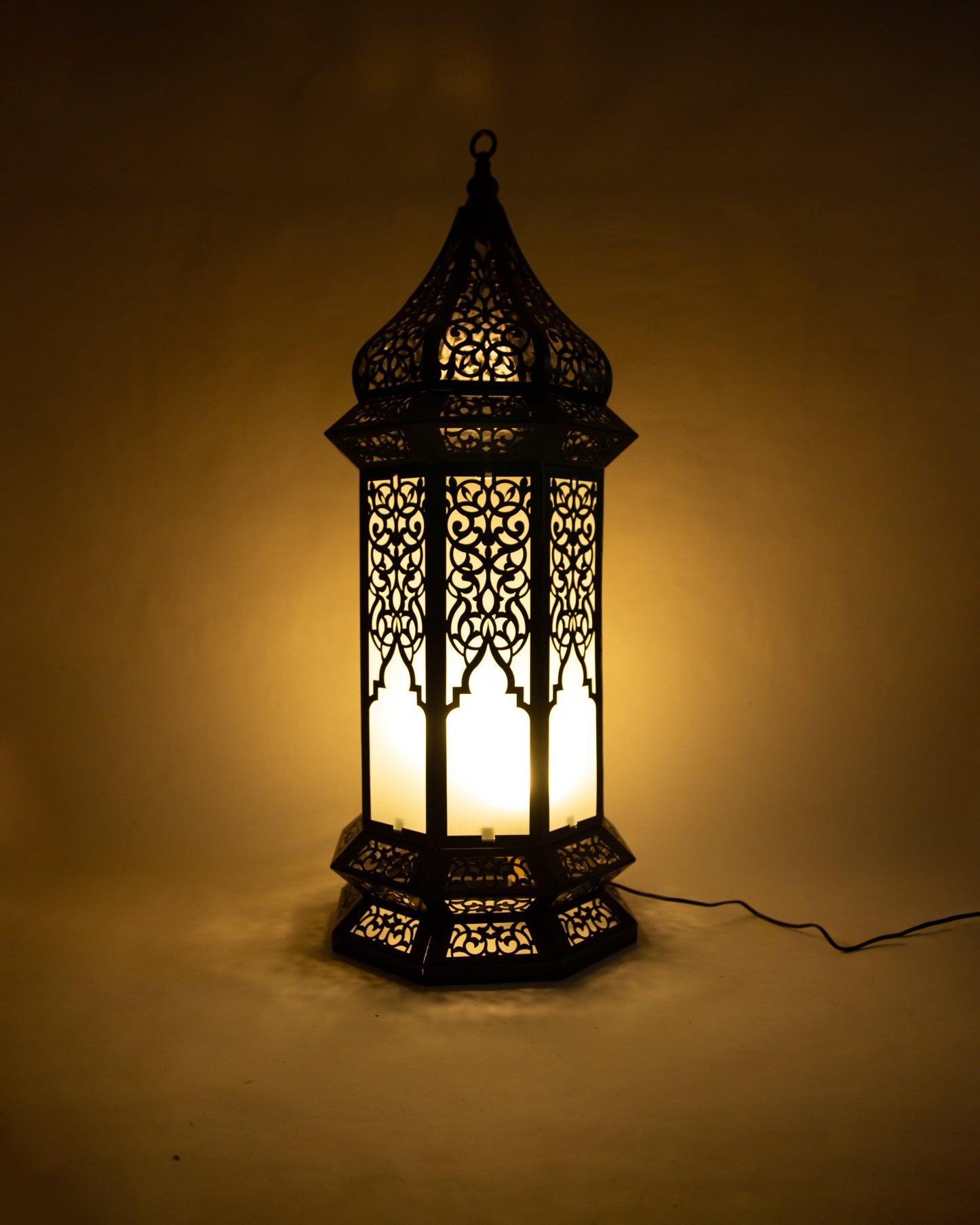 Ramadan Lantern, 1 Light, Metal, 70×28cm - Black