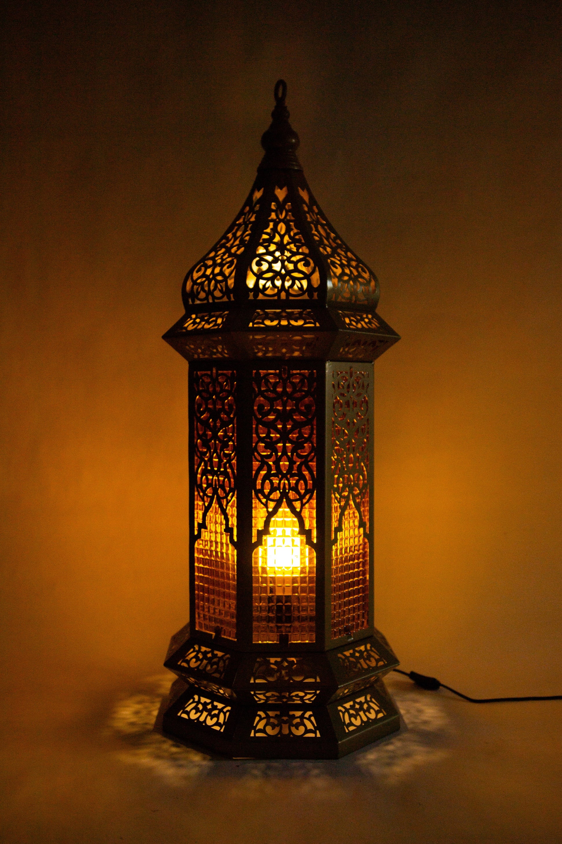 Ramadan Lantern, 1 Light, Metal, 70×28cm - Gold