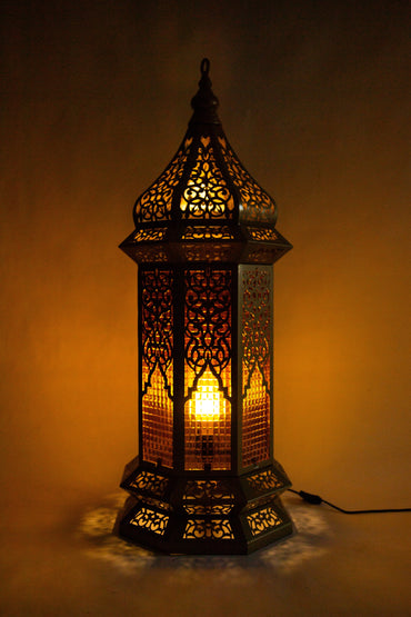 Ramadan Lantern, 1 Light, Metal, 70×28cm - Gold