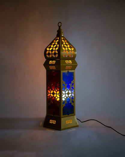 Ramadan Lantern, 1 Light, Metal, 85×27cm - Gold