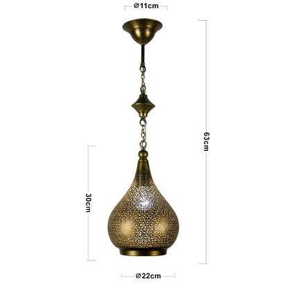 Tulip Pendant, 1 Lights, Copper, 22×63cm - Oxide