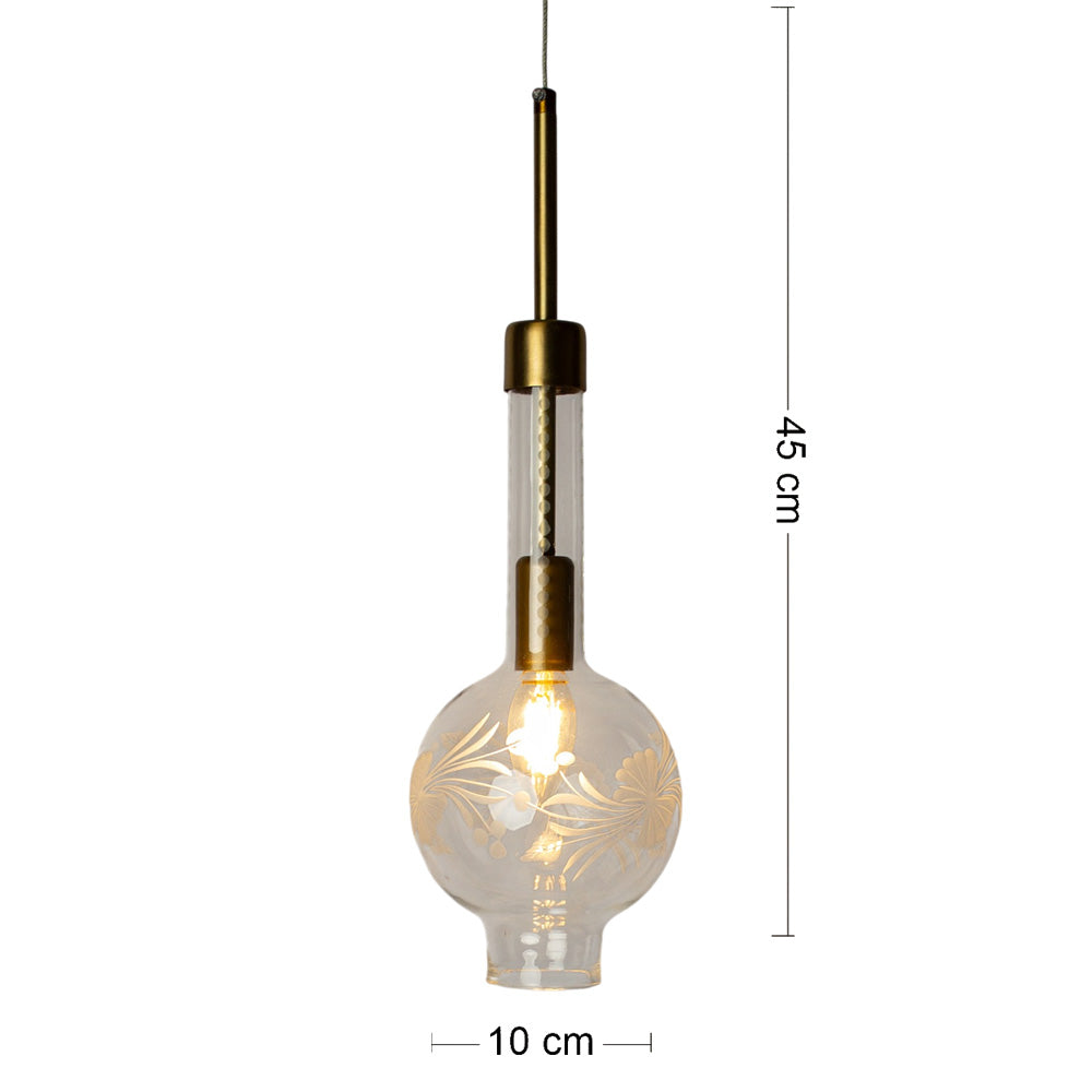 Pendant, 1 Lights, Copper, 10×45cm - Oxide