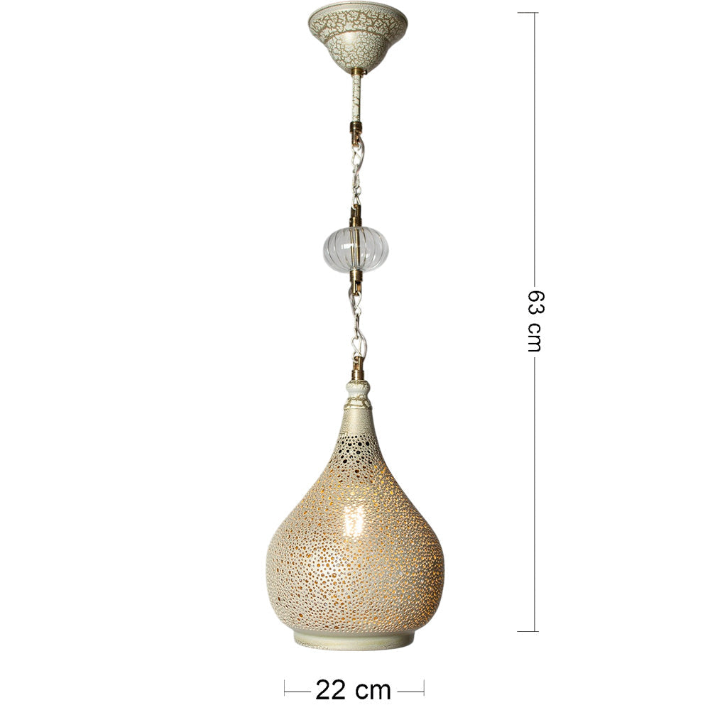 Tulip Pendant, 1 Lights, Metal, 22×63cm - Whitey