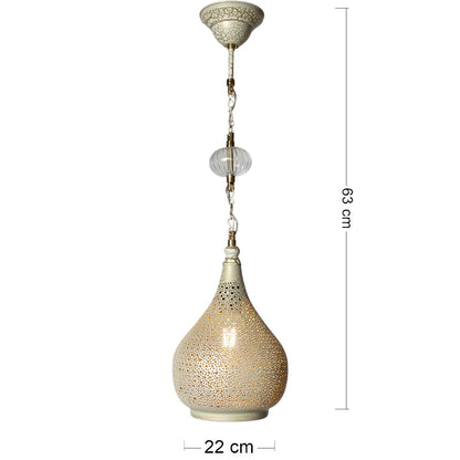 Tulip Pendant, 1 Lights, Metal, 22×63cm - Whitey