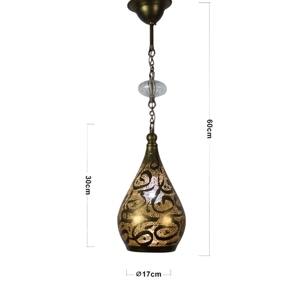 Pendant, 1 Lights, Copper, 17×60cm - Oxide