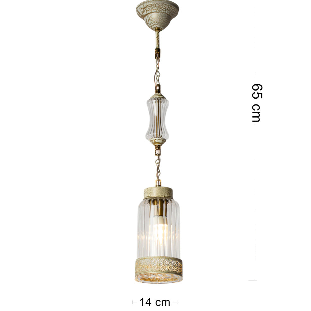 Arabesque Pendant, 1 Lights, Copper, 14×65cm - Whitey