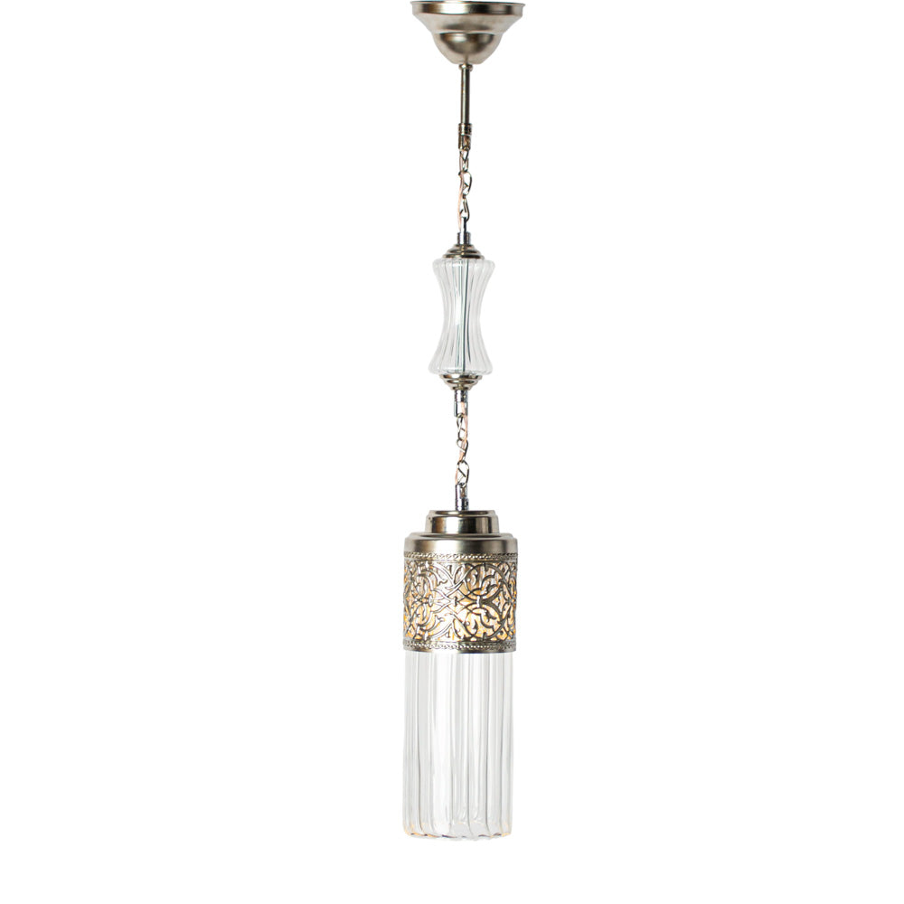 Arabesque Pendant, 1 Lights, Copper, 14×70cm - Silver