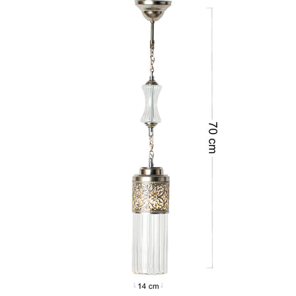 Arabesque Pendant, 1 Lights, Copper, 14×70cm - Silver