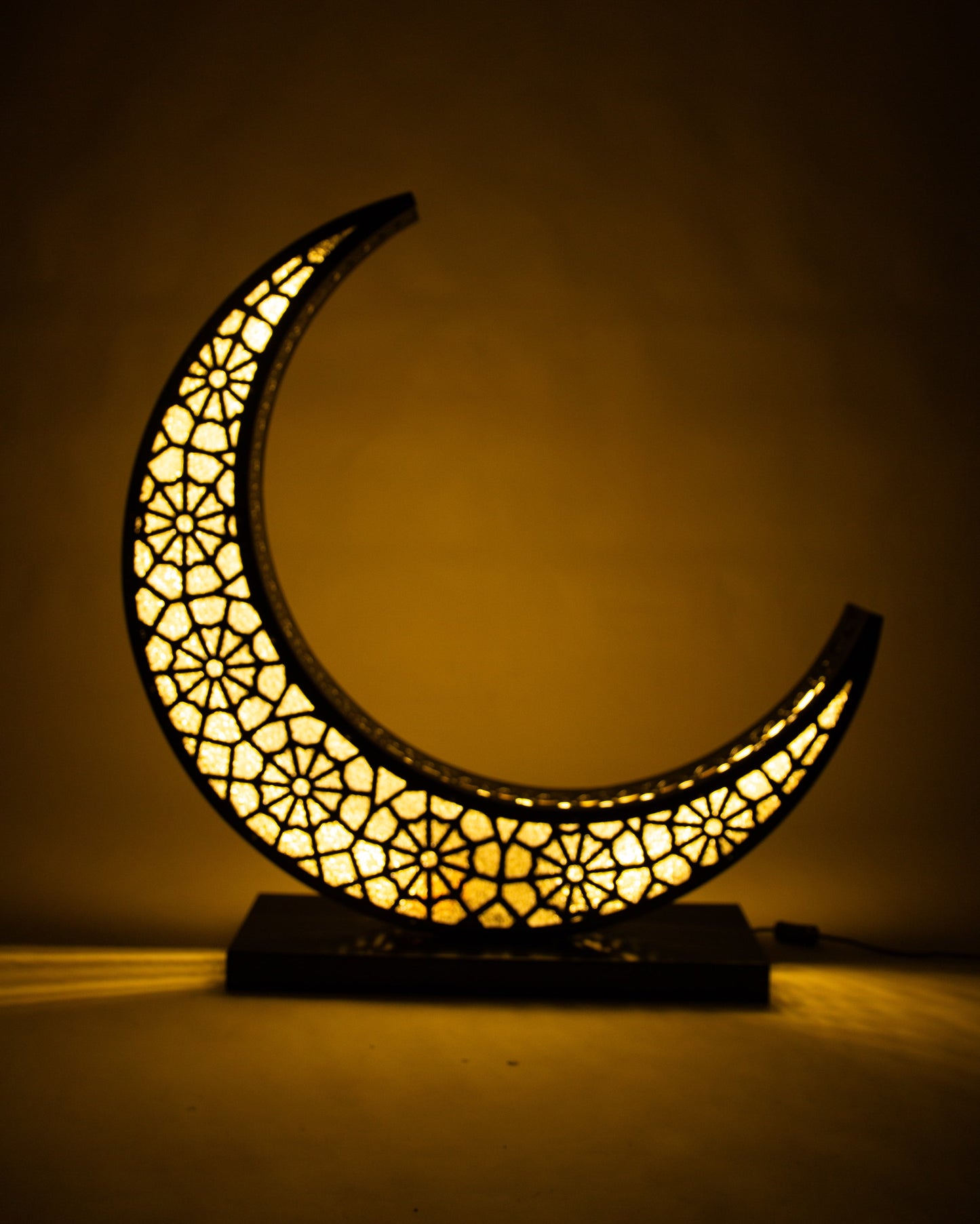 Crescent Lantern, 1 Light, Metal, 65×41cm - Black
