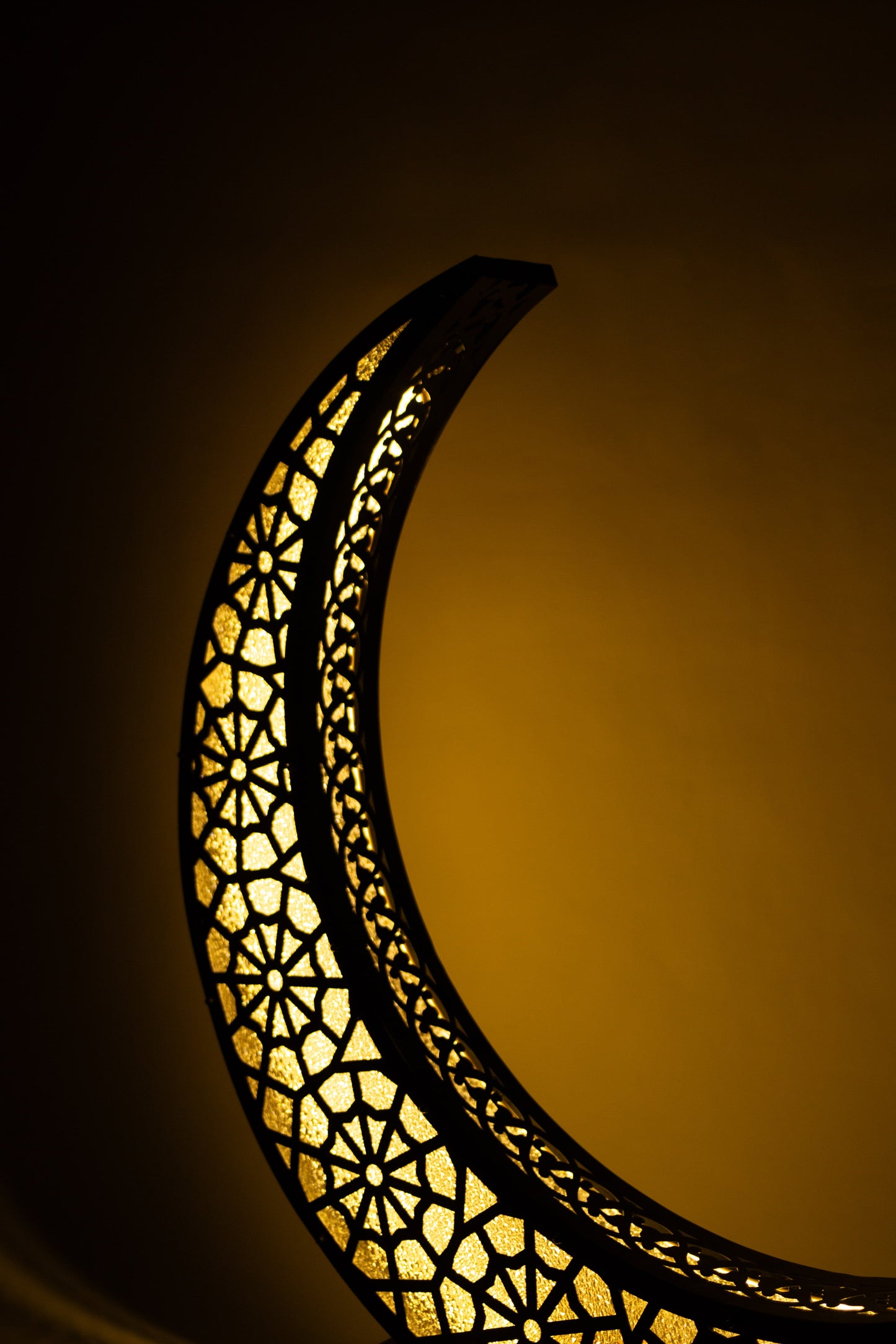 Crescent Lantern, 1 Light, Metal, 65×41cm - Black