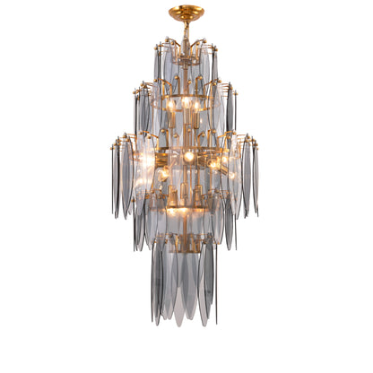 Chandelier, 8 Lights, Metal, 55×70cm - Gold