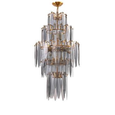 Chandelier, 8 Lights, Metal, 55×70cm - Gold