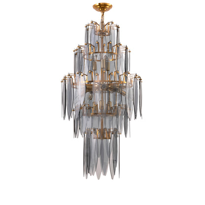 Chandelier, 8 Lights, Metal, 55×70cm - Gold