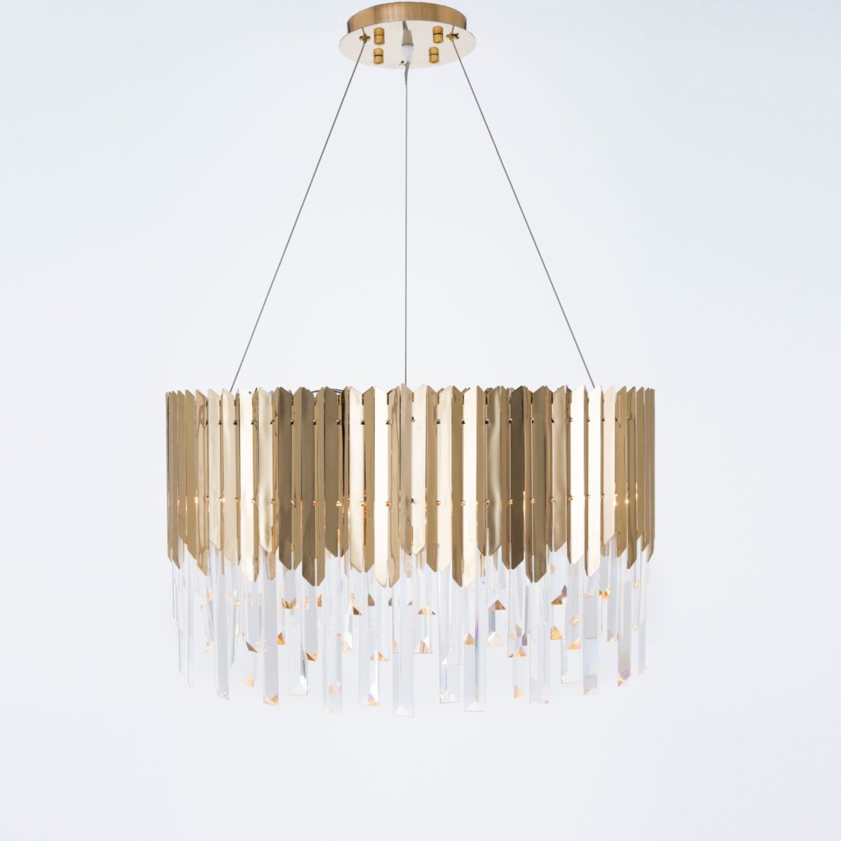 Chandelier 40 cm 2013 round solitaire gold