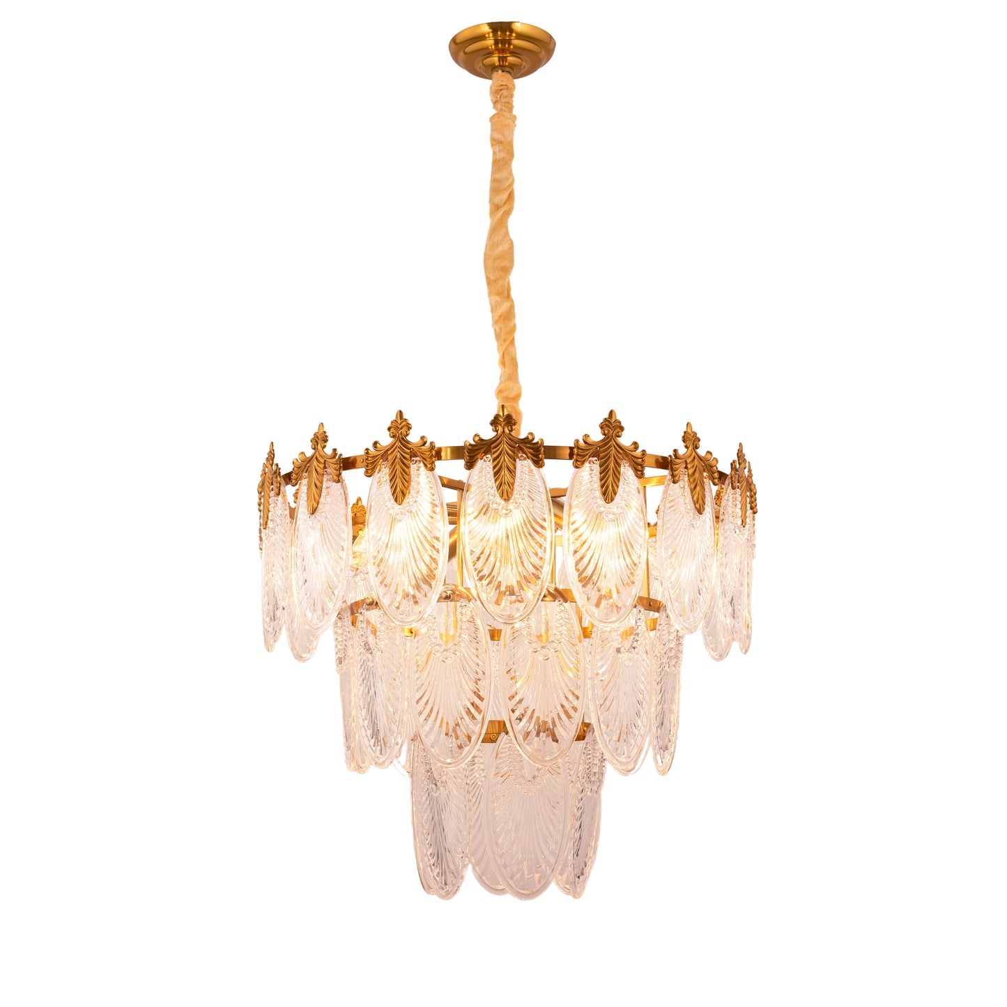 8096 Chandelier, 8 Lights, Metal, 60×75cm, Gold