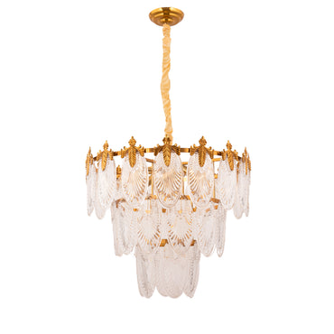 8096 Chandelier, 8 Lights, Metal, 60×75cm, Gold