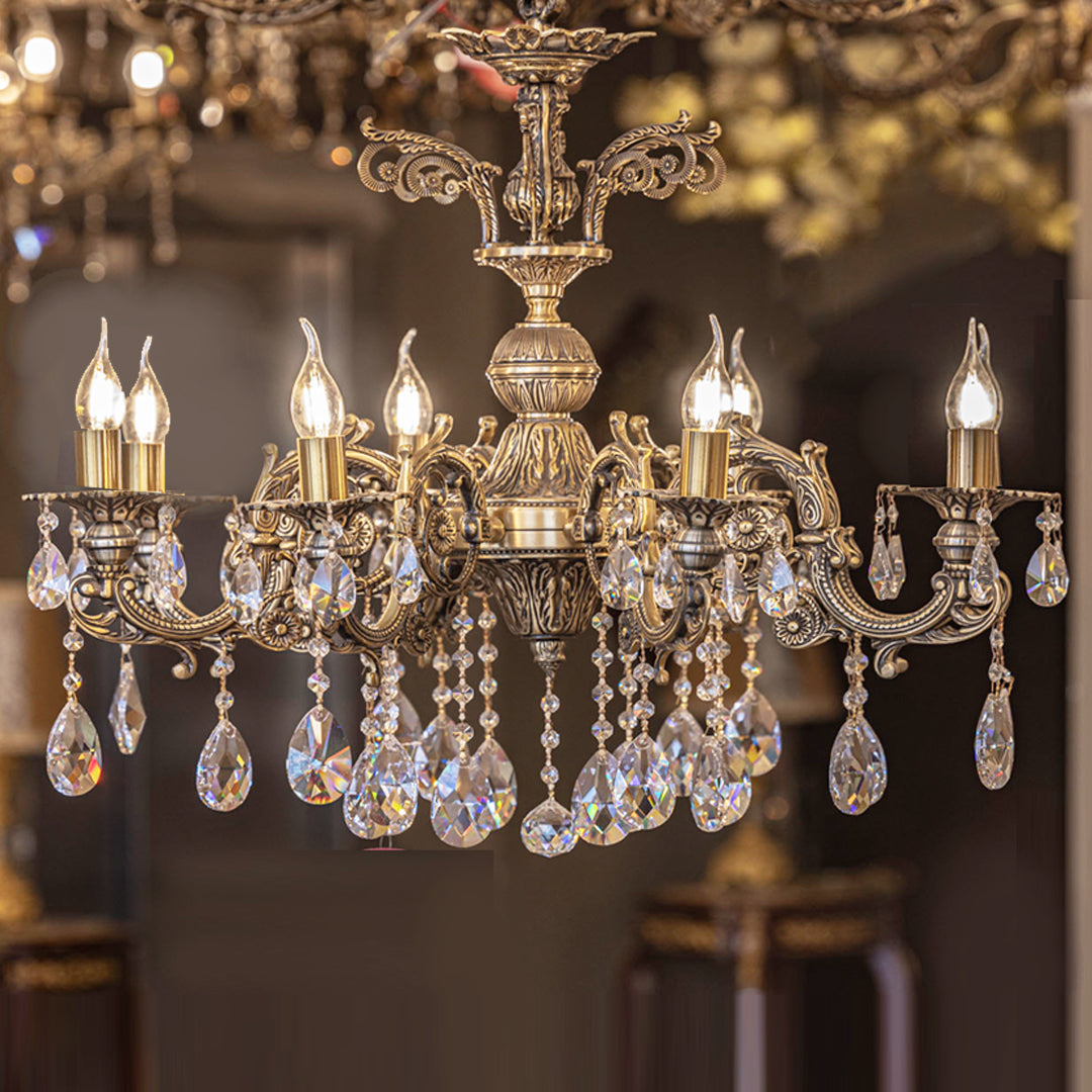 نجفة عيون 306، 8 لمبة، نحاس، 80×76 سم برونز من قنديل مصر - Eyes 306 Chandelier, 8 Lights, Copper, 80×76cm, Bronze|Kandil Egypt
