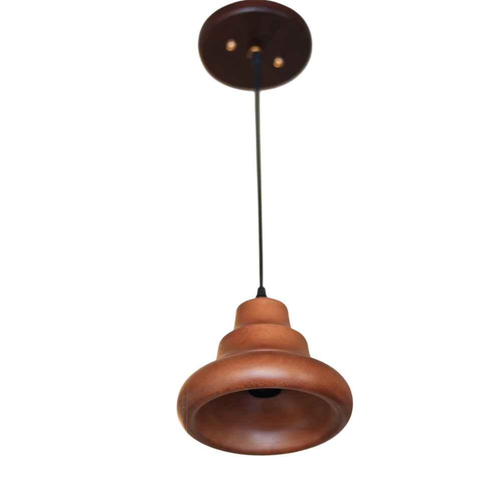 Dome Pendant, 1 Lights, Wood, 20×50cm - Brown - معلقة دوم، 1 لمبة، خشب، 20×50 سم - بني