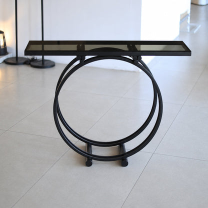 Lucera Console, Stainless Steel, 90×120×40cm - Black-كونسول لوسيرا، ستانلس ستيل، 90×120×40 سم - أسود