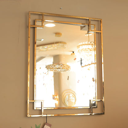 Line Mirror, Stainless Steel, 70×90cm - Gold PVD-مراية لاين، ستانلس ستيل، 70×90 سم - ذهبي PVD