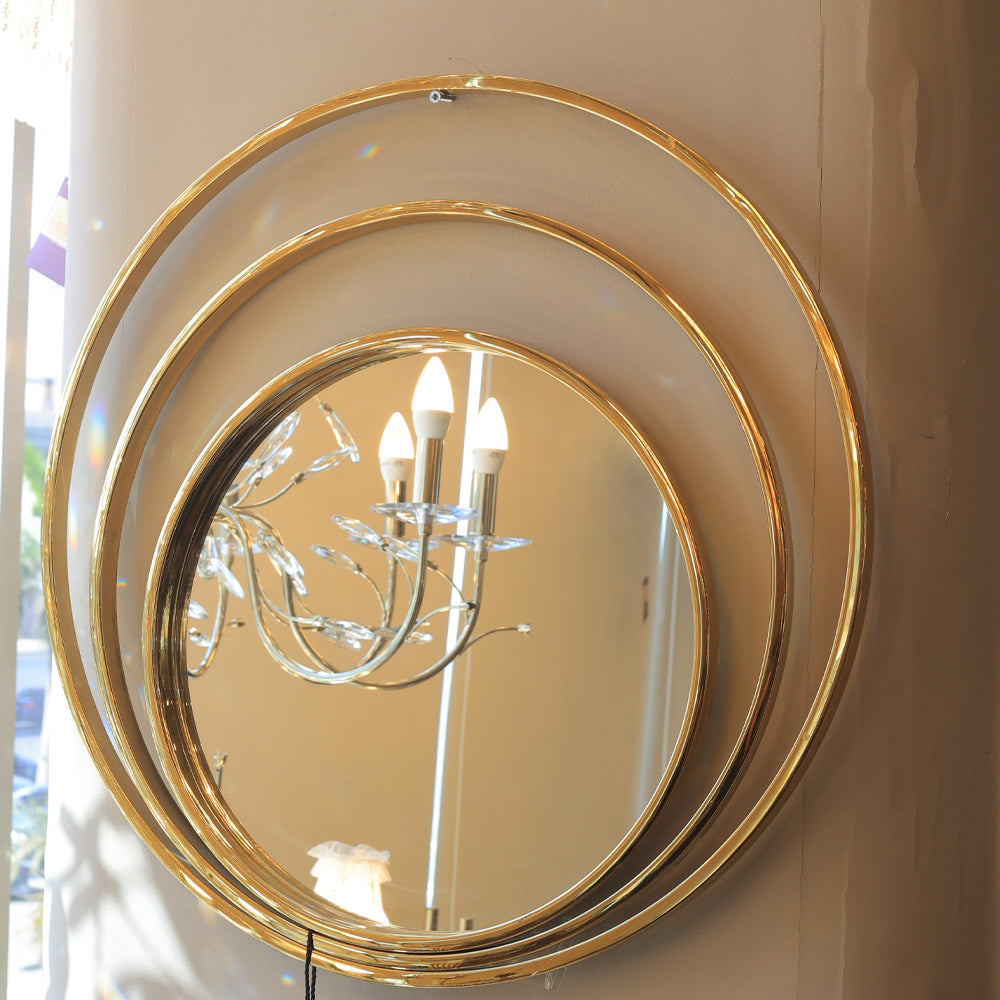 Circulus Mirror, Stainless Steel, 59×59cm - Gold PVD-مراية سيركلز، ستانلس ستيل، 59×59 سم - ذهبي PVD