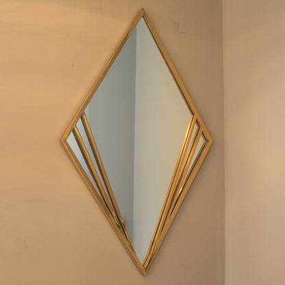 jewel Mirror, Stainless Steel, 59×91cm - Gold PVD-مراية جوال، ستانلس ستيل، 59×91 سم - ذهبي PVD
