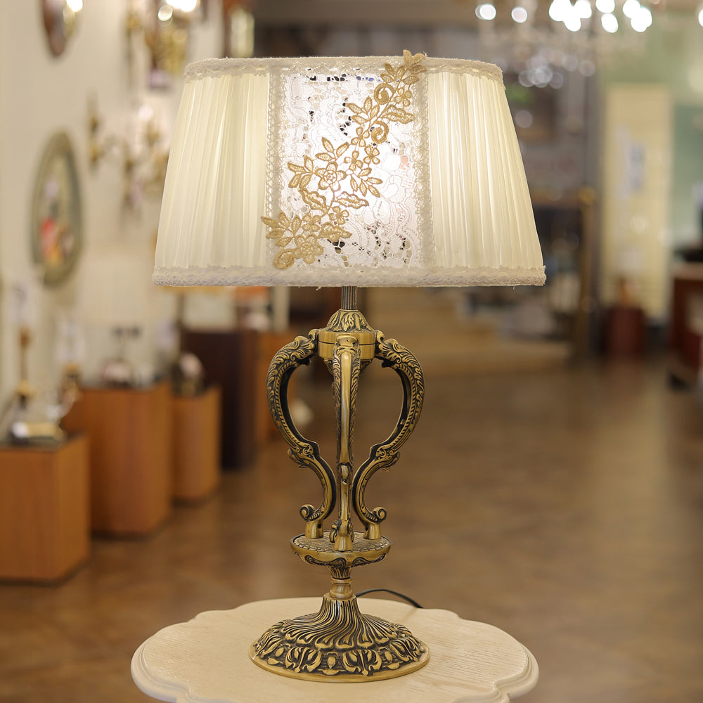 Table Lamp, 1 Lights, Brass Italian Bronze - أباجورة، 1 لمبة، نحاس برونز إيطالي