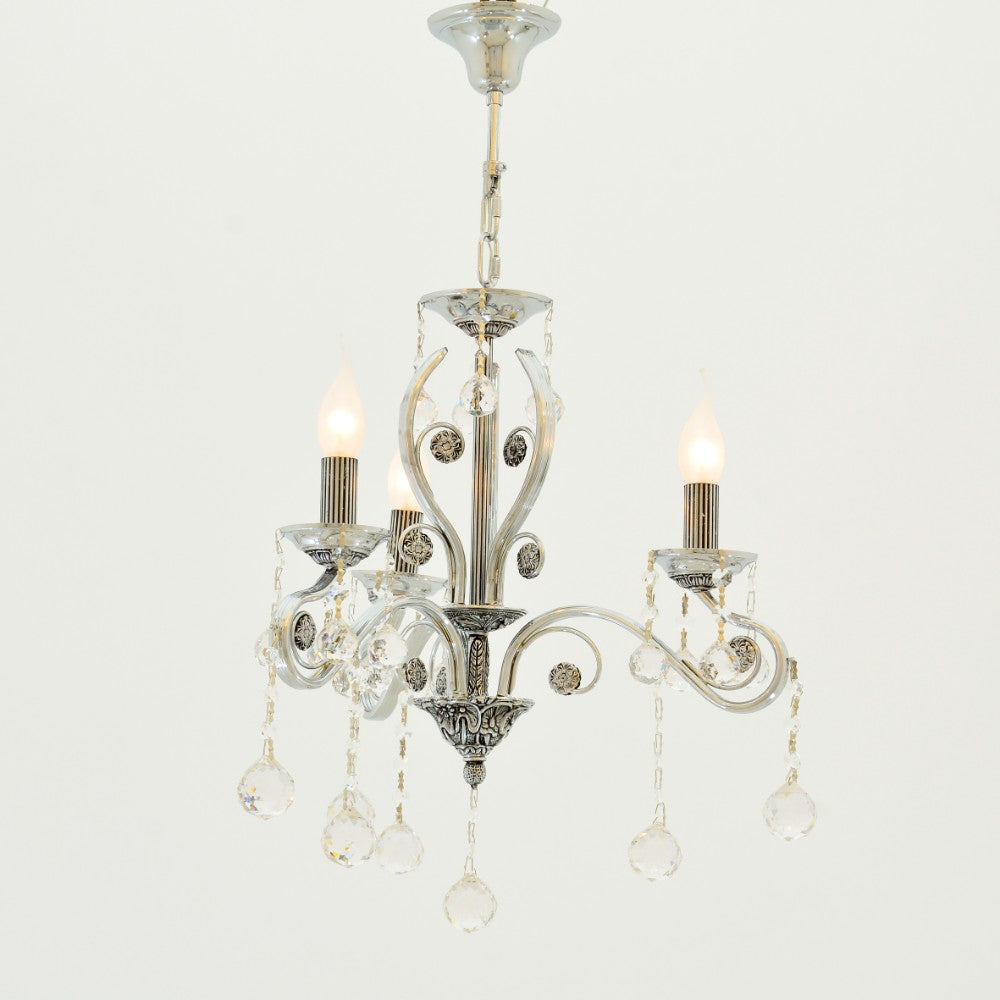 Ankara Chrome 3 Lights Chandelier