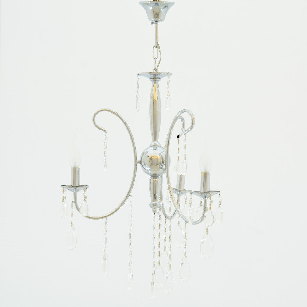 Rona Chandelier, 3 Lights, Metal, 50×70cm - Chrome