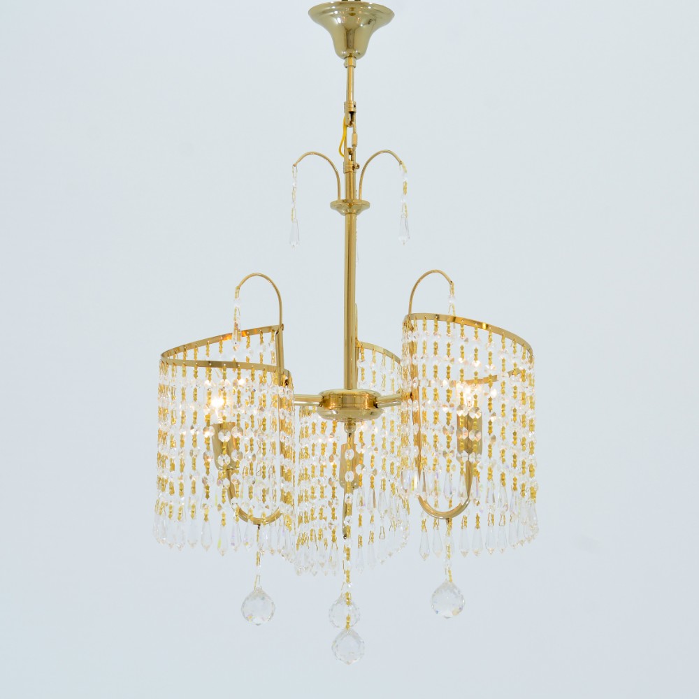 نجفة ماكينزي الذهبية بثلاثة لمبة