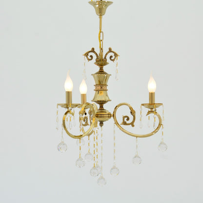 Nancy Chandelier, 3 Lights, Metal, 45×75cm - Solitaire Gold