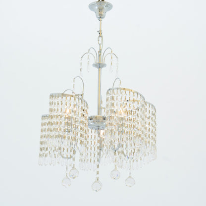 Lolly Chandelier, 5 Lights, Metal, 55×80cm - Chrome