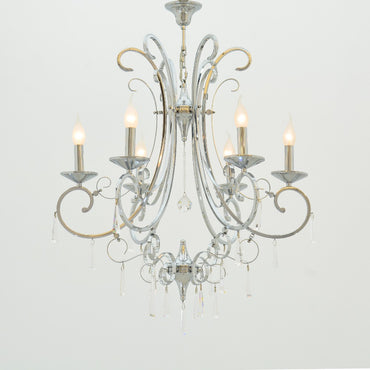 Sever 6-light chrome chandelier