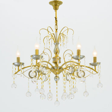 Volt Chandelier, 6 Lights, Metal, 66×80cm - Gold