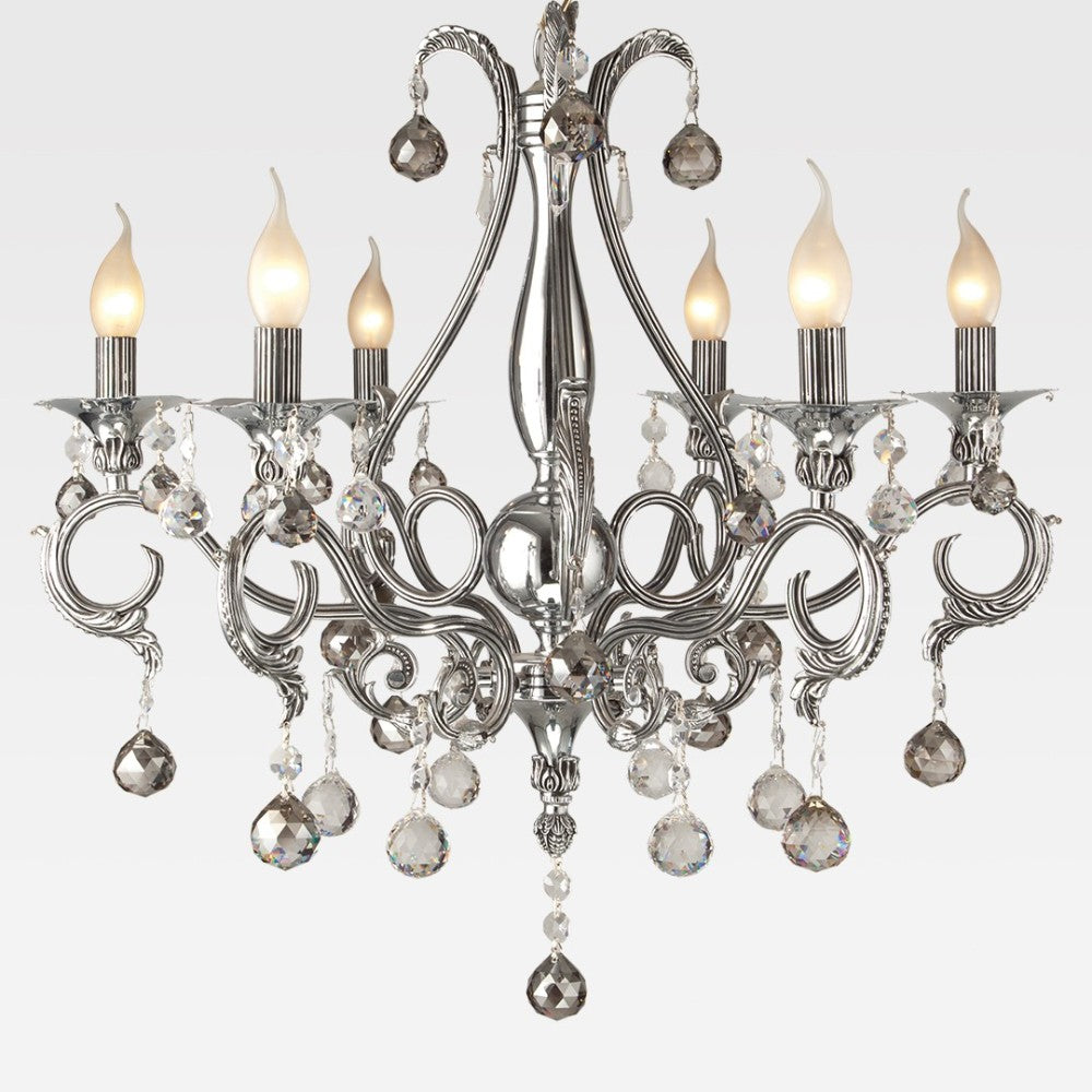 نجفة فيتاليا، 6 مصابيح، معدنية، 70×61 سم - كروم