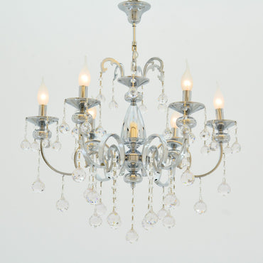 Alicia Chrome 6 Lights Chandelier
