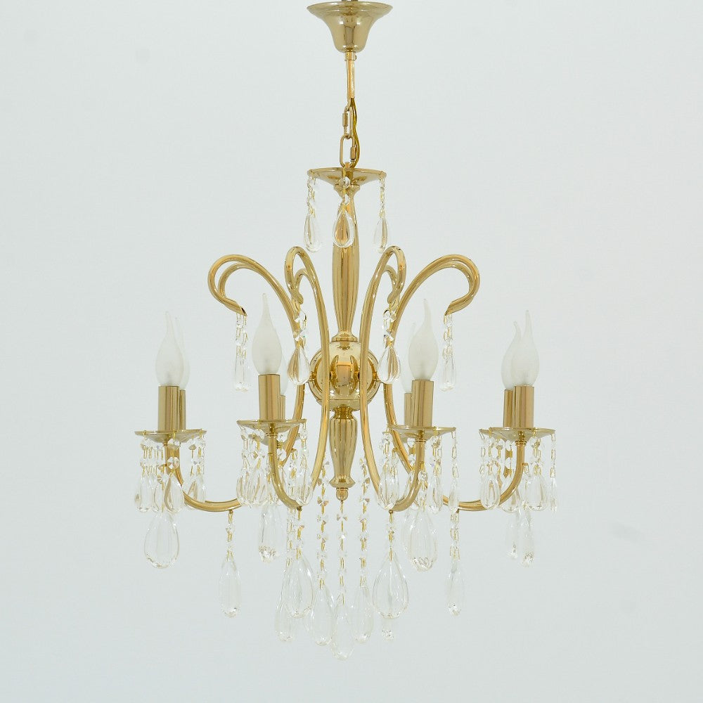 Jerbi 8 Lights Gold Chandelier