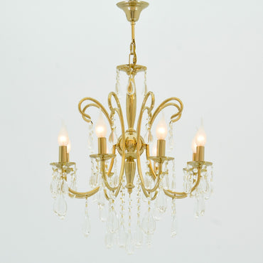 Jerbi 8 Lights Gold Chandelier