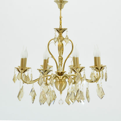 نجفة ذهبية على شكل فراشة بثمانية لمبة