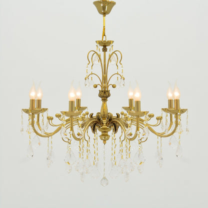 Shaina Chandelier, 8 Lights, Metal, 64×80cm - Gold Patine