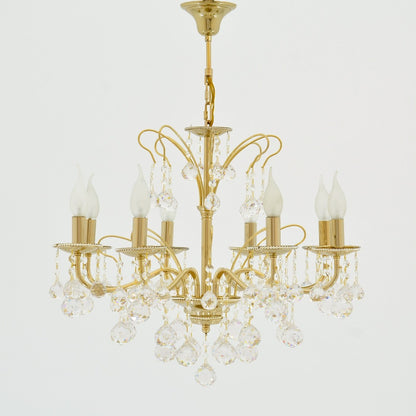 Solitaire Chandelier, 8 Lights, Metal, 65×80cm - Solitaire Gold