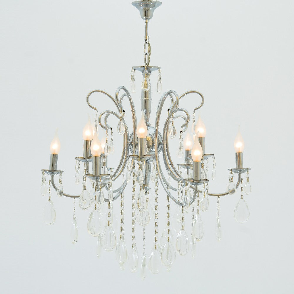 Rona Chandelier 12 Lights Chrome
