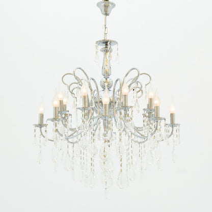 Rona Chandelier, 16 Lights, Metal, 60×75cm - Chrome