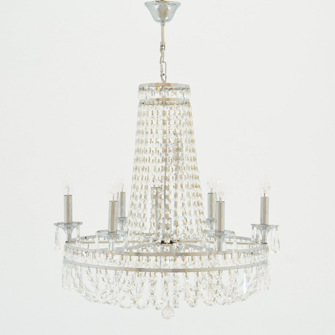 Umbrella 8 Lights Chrome Chandelier