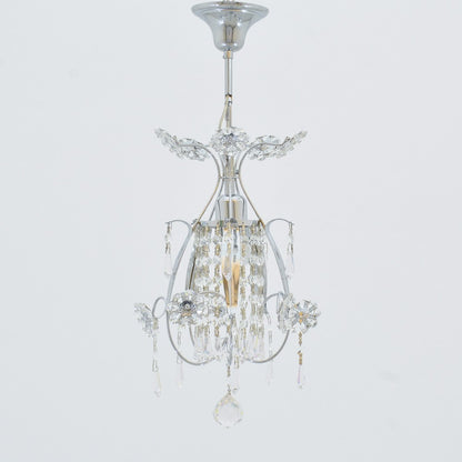 Crystal Rose - 1 Lights Chrome Pendant