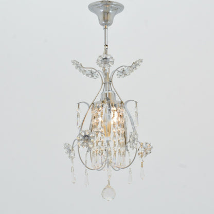 Crystal Rose - 1 Lights Chrome Pendant