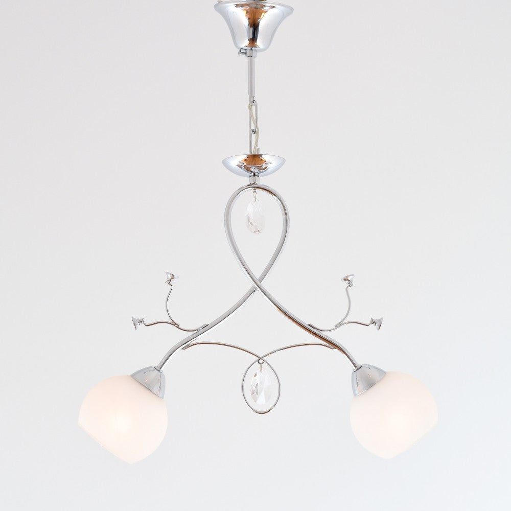 Alcor 2 Lights Chrome Chandelier